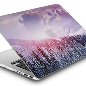 KEC Laptop Case for MacBook Pro 13" (2019/2018/2017/2016) Plastic Hard Shell Cover A1989/A1706/A1708 Touch Bar (Snow Mountain 2)