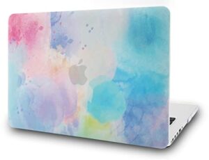 kec laptop case for macbook pro 13" (2019/2018/2017/2016) plastic hard shell cover a1989/a1706/a1708 touch bar (rainbow mist 2)