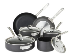 viking culinary hard anodized nonstick cookware set, 10 piece, dishwasher, oven safe, works on all cooktops including induction