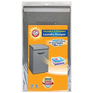 Arm & Hammer Collapsible Laundry Hamper, Gray