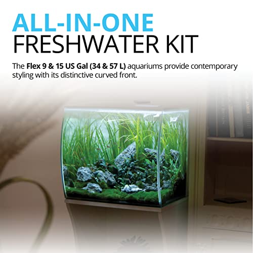 Fluval Flex Aquarium Kit, White, 9 Gallon