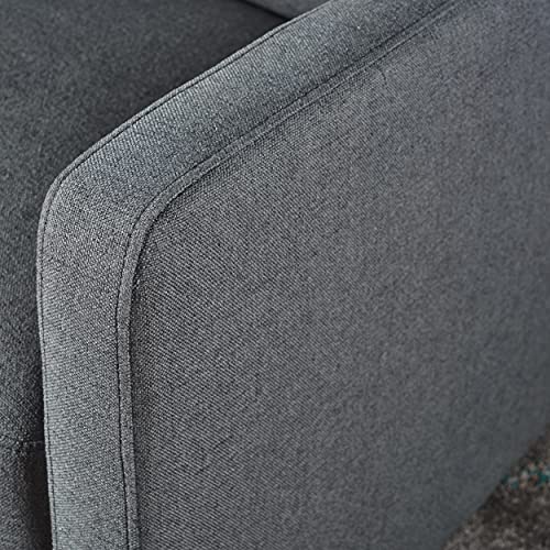 Christopher Knight Home Halima Fabric 2-Seater Recliner, Charcoal