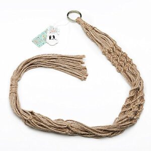 Mkono 2 Pack Macrame Plant Hangers Indoor Hanging Planter Basket Decorative Flower Pot Holder Jute Rope for Indoor Outdoor Home Decor 4 Legs 40 Inch, Brown