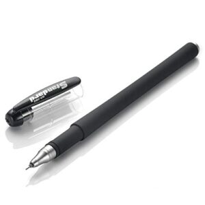 obe wiseus gel ink pens,0.4mm ultra fine point,black ink standard refill rollerball pen,12 pack set,382(black, 0.4)