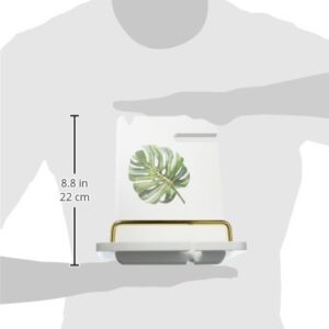 Cathy's Concepts Palm Leaf White Lacquer Docking Station