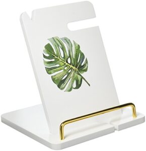 cathy's concepts palm leaf white lacquer docking station