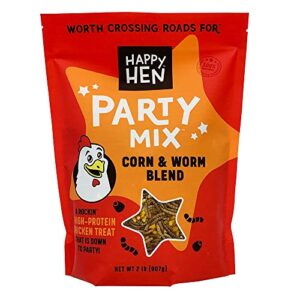 happy hen treats mealworm & corn party mix, 2 lb