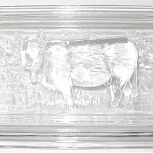 Luminarc Cow Butter Dish, Set of 1, Lid, 1, Clear