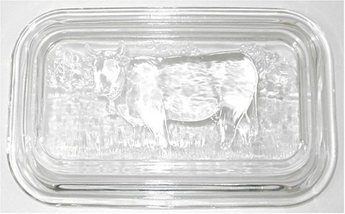 Luminarc Cow Butter Dish, Set of 1, Lid, 1, Clear