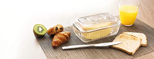 Luminarc Cow Butter Dish, Set of 1, Lid, 1, Clear