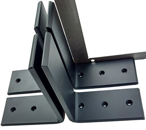 Heavy Duty Black Steel 6" x 8" Countertop Support Brackets