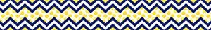 Barker Creek Double-Sided Border 2-Pack, Navy & Yellow Chevron, Decorate Galore with 70' of Border, Coordinating Designs Printed On Both Sides for Twice The Value, 3" x 70' (3694)