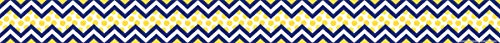 Barker Creek Double-Sided Border 2-Pack, Navy & Yellow Chevron, Decorate Galore with 70' of Border, Coordinating Designs Printed On Both Sides for Twice The Value, 3" x 70' (3694)