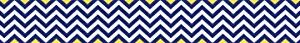 Barker Creek Double-Sided Border 2-Pack, Navy & Yellow Chevron, Decorate Galore with 70' of Border, Coordinating Designs Printed On Both Sides for Twice The Value, 3" x 70' (3694)