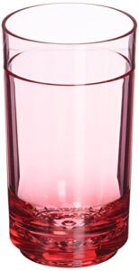 drinique elite tall unbreakable tritan highball glasses, 4 count (pack of 1), red