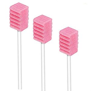 (50 Pack) Disposable Oral Swabs, Sterile Dental Sponge Swabsticks Unflavored for Mouth & Gum Cleaning