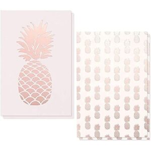 36-pack all occasion greeting cards in pink foil pineapple designs, envelopes included, 4x6