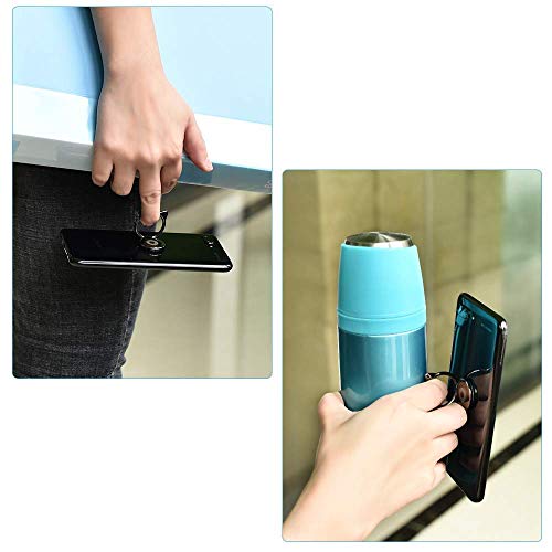 aceyoon Phone Ring Cat Attachable Kickstand Ultra Thin Cute 360 Degree Smartphone Finger Grip Ring Holder Stand Compatible for Phone X, XS, XR, XS Max, 8, 7 Plus, 7, 6S Plus, 6, S9, S10 Black