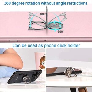 aceyoon Phone Ring Cat Attachable Kickstand Ultra Thin Cute 360 Degree Smartphone Finger Grip Ring Holder Stand Compatible for Phone X, XS, XR, XS Max, 8, 7 Plus, 7, 6S Plus, 6, S9, S10 Black