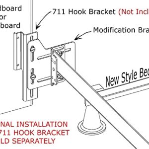 Ronin Factory Bed Frame Brackets Adapter for Headboard Extra Heavy Duty, Set of 2 Brackets with Hardware Modification Plate