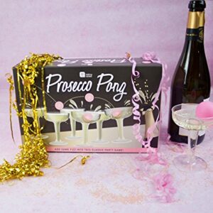 Talking Tables Prosecco Adult Drinking Includes Glasses & Ping Pong Balls | Games for Bachelorette Party, Girls Night, Birthday, Bridal Shower, NYE, Cham, 12 Glasses