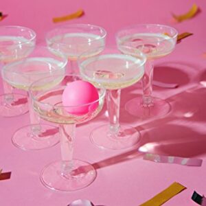 Talking Tables Prosecco Adult Drinking Includes Glasses & Ping Pong Balls | Games for Bachelorette Party, Girls Night, Birthday, Bridal Shower, NYE, Cham, 12 Glasses