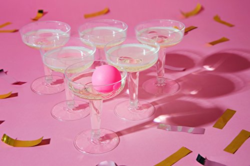 Talking Tables Prosecco Adult Drinking Includes Glasses & Ping Pong Balls | Games for Bachelorette Party, Girls Night, Birthday, Bridal Shower, NYE, Cham, 12 Glasses