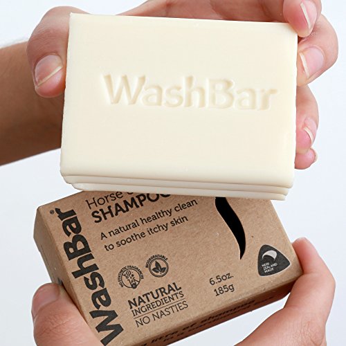 WashBar Natural Horse Shampoo Bar, for Horses and Large Dogs, Whitens Brightens All Colored Coats, Long-Lasting and Easier to Use Than Liquid Pet Shampoo with No Plastic Waste, 6.5oz