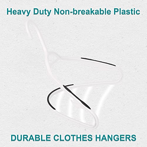 AzxecVcer Plastic Hangers 30 Pack - Non Slip Heavy Duty Durable Clothes Hangers,Holds up to 18 lbs, Space Saving Hangers for Suit, Dress,t Shirts,Blouse,Coats, Pants (30 Pack-White)