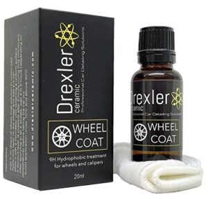 drexler ceramic wheel coat coating 20ml 9h professional grade hydrophobic protection high gloss finish water and dirt repellent for all types of wheels - matte rims