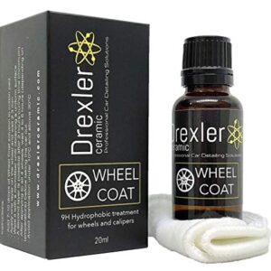 Drexler Ceramic Wheel Coat Coating 20ml 9H Professional Grade Hydrophobic Protection High Gloss Finish Water and Dirt Repellent for All Types of Wheels - Matte Rims