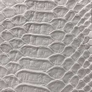 New Creations Fabric & Foam Inc, 54" Wide Faux Viper Snake Skin Vinyl-Faux Leather-3D Scales Fabric by The Yard, White