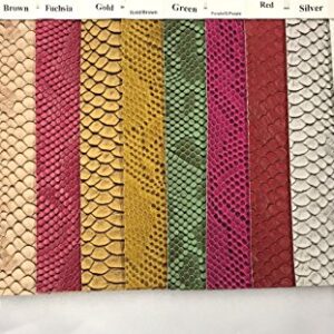 New Creations Fabric & Foam Inc, 54" Wide Faux Viper Snake Skin Vinyl-Faux Leather-3D Scales Fabric by The Yard, White