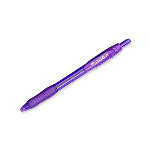 Paper Mate Profile Retractable Ballpoint Pens, Bold Point 1.4mm (12-Pack-Ballpoint, Purple)