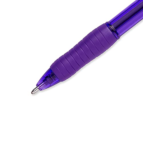 Paper Mate Profile Retractable Ballpoint Pens, Bold Point 1.4mm (12-Pack-Ballpoint, Purple)