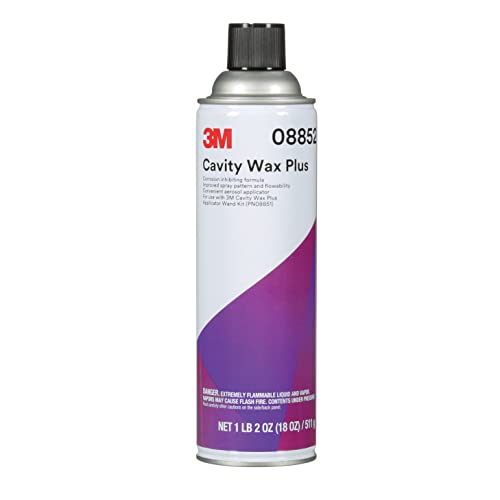 3M Cavity Wax Plus Aerosol Spray, 08852, 18 fl oz, Self-Healing, Corrosion Protection, Non-Hardening, Chipping, Peeling, Cracking