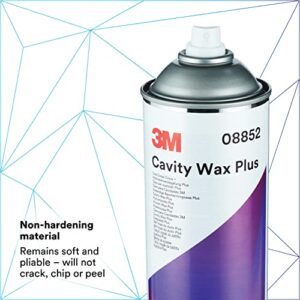 3M Cavity Wax Plus Aerosol Spray, 08852, 18 fl oz, Self-Healing, Corrosion Protection, Non-Hardening, Chipping, Peeling, Cracking