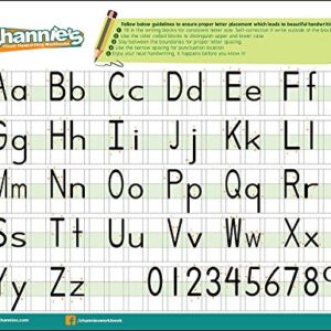 Channie’s My First Letters, Easy to Trace, Write, Color, and Learn Alphabet Practice Handwriting & Printing Workbook, 80 Pages Front & Back, 40 Sheets, Grades PreK - 1st, Size 8.5” x 11”