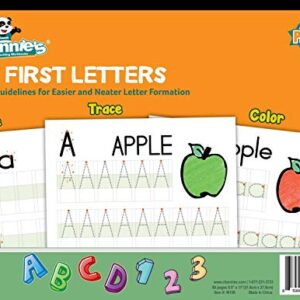 Channie’s My First Letters, Easy to Trace, Write, Color, and Learn Alphabet Practice Handwriting & Printing Workbook, 80 Pages Front & Back, 40 Sheets, Grades PreK - 1st, Size 8.5” x 11”