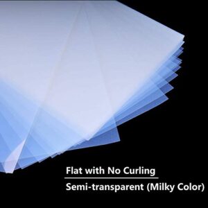 A-SUB 8.5x11 Inch Waterproof Inkjet Transparency Film for Silk Screen Printing 100 Sheets