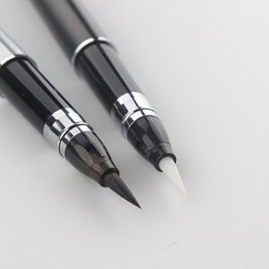 Synthetic Hair Calligraphy Pen Fountain Pen with Metal Shaft for Calligraphy