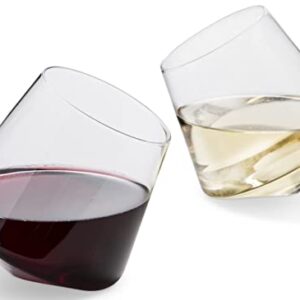 Stemless Wine Glasses Set of 2 Aerating wine glasses Elegant Wine Glasses Stemless large wine glass CulinexCo.com Red Wine Glass Tumbler stemless wine glass set cup wine cups non drip no spill glass