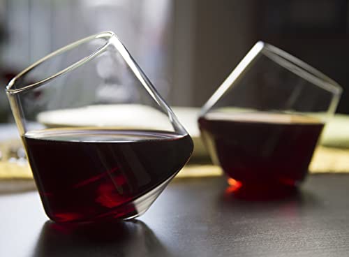 Stemless Wine Glasses Set of 2 Aerating wine glasses Elegant Wine Glasses Stemless large wine glass CulinexCo.com Red Wine Glass Tumbler stemless wine glass set cup wine cups non drip no spill glass