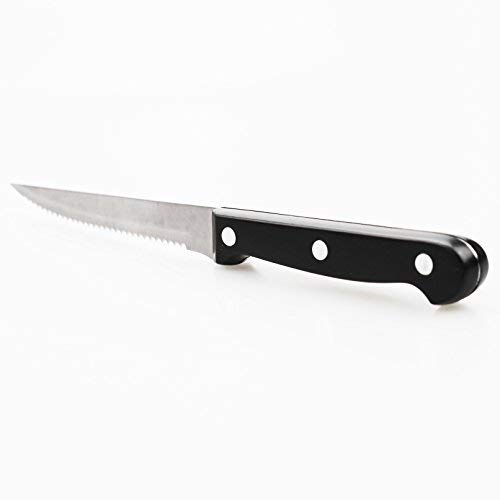 8 Triple Rivet 4.5" Steak Knife Set, Black