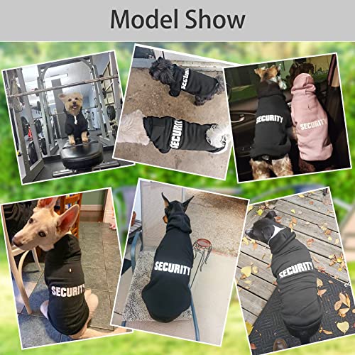 BINGPET Security Dog Hoodies Puppy Sweater Cold Weather Dog Coats Soft Brushed Fleece Pet Clothes Hooded Sweatshirt for Dog Cat