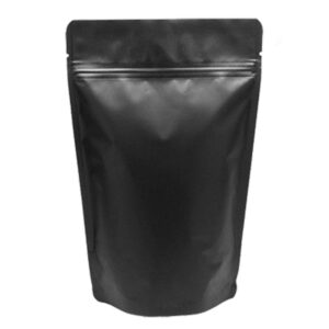 googou matte black resealable zip mylar bag food storage aluminum foil bags smell proof pouches 50pcs (6.29x9.05in)