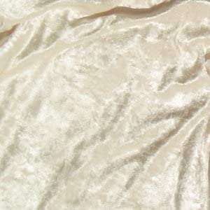 the fabric exchange panne velvet crushed backdrop velour stretch fabric per yard 60 inches wide (ivory)