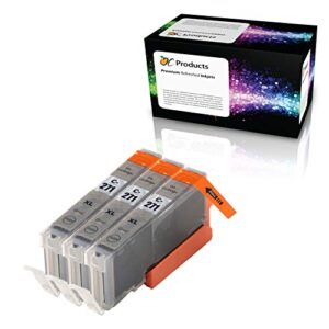 ocproducts compatible canon cli-271 cli-271xl ink cartridge 3 pack for pixma mg7720 ts5020 ts6020 ts9020 (gray)