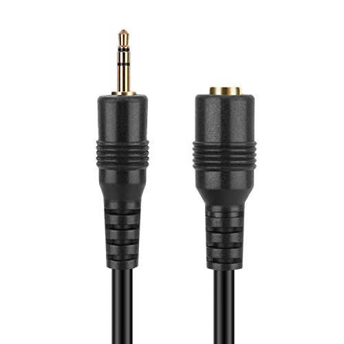 TNP 2.5mm Extension Cable (15 Feet) - Male to Female Adapter Extender Stereo Audio Sub Mini Subminiature Jack Adapter Wire Cord Plug Connector for Headset Headphone Microphone