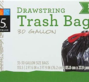 365 by Whole Foods Market, Drawstring Trash Bags (30 Gallon), 35 ct